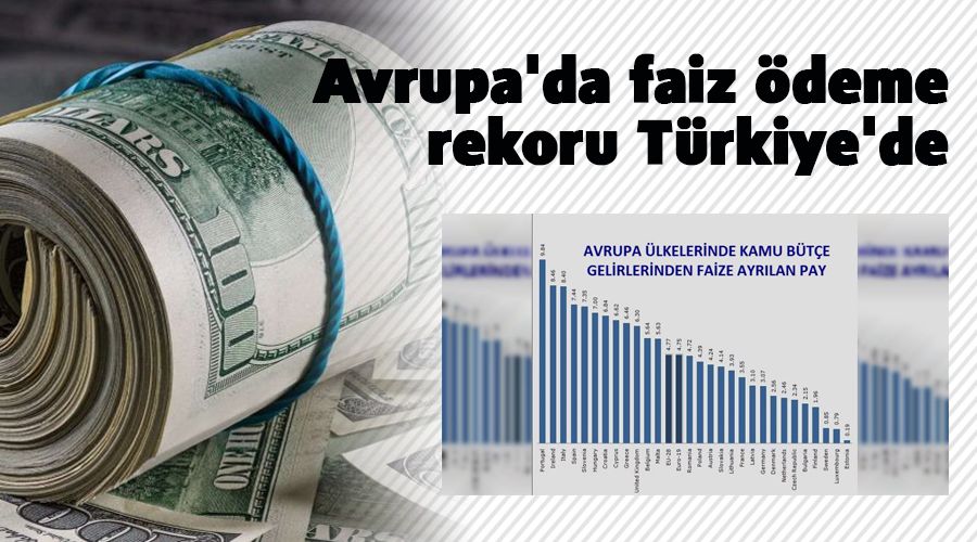 Avrupa'da faiz ödeme rekoru Türkiye'de