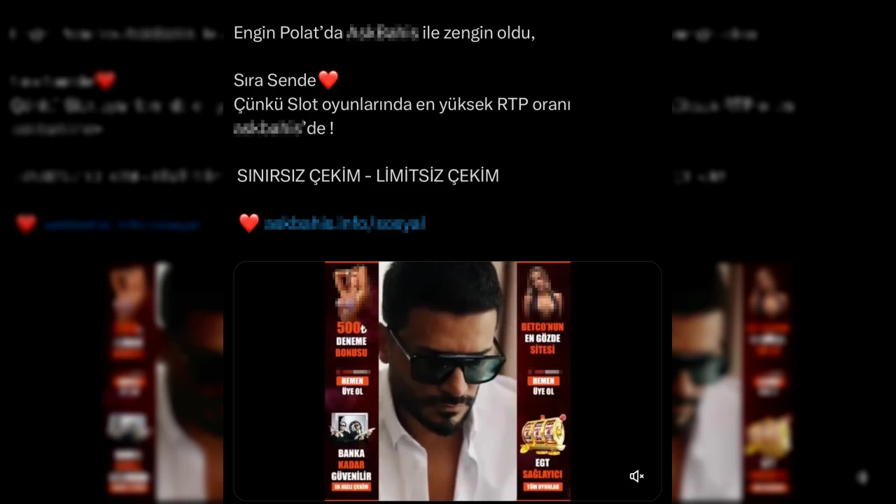 Bahis sayfasından Engin Polat reklamı