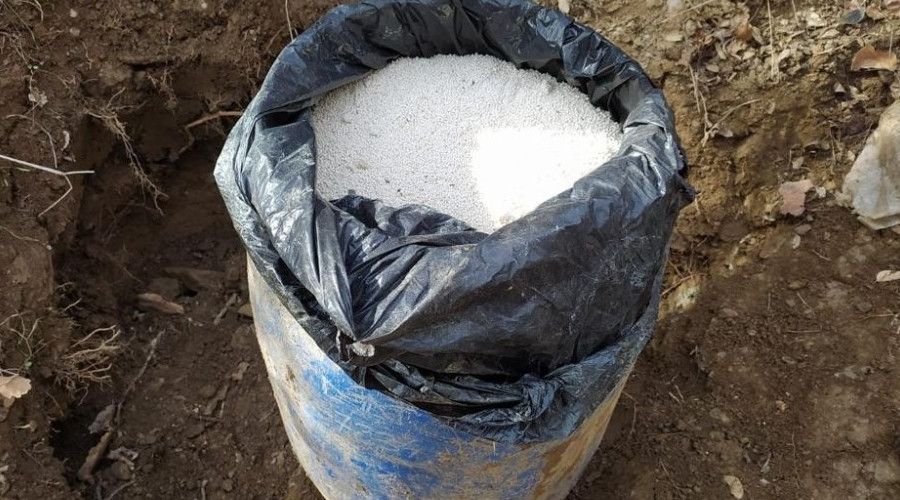 Bitlis'te tuzaklanmaya hazır amonyum nitrat ele geçirildi