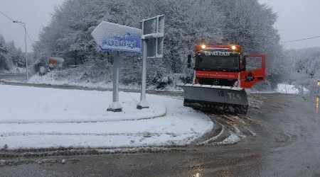 Bolu Dağı'nda kar yağışı etkili oldu