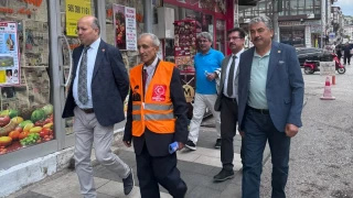BTP Sivas�ta sahada: Su�ehri�nde esnaf ziyareti yap�ld� 