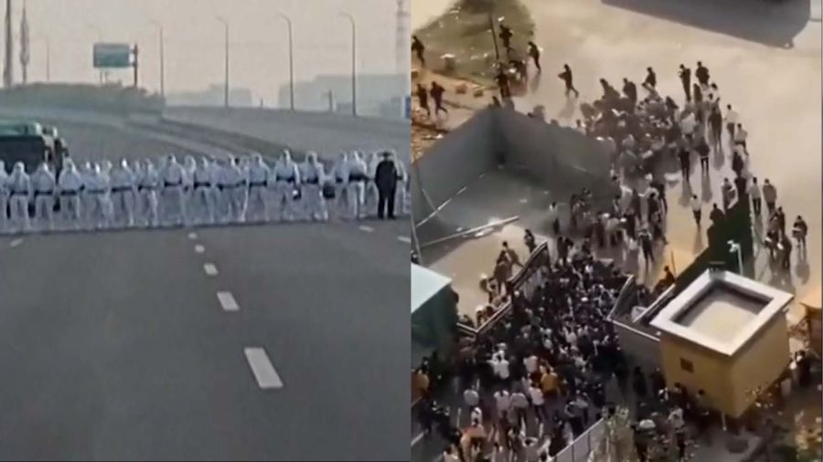 �in'de d�nyan�n en b�y�k iPhone fabrikas�nda protesto