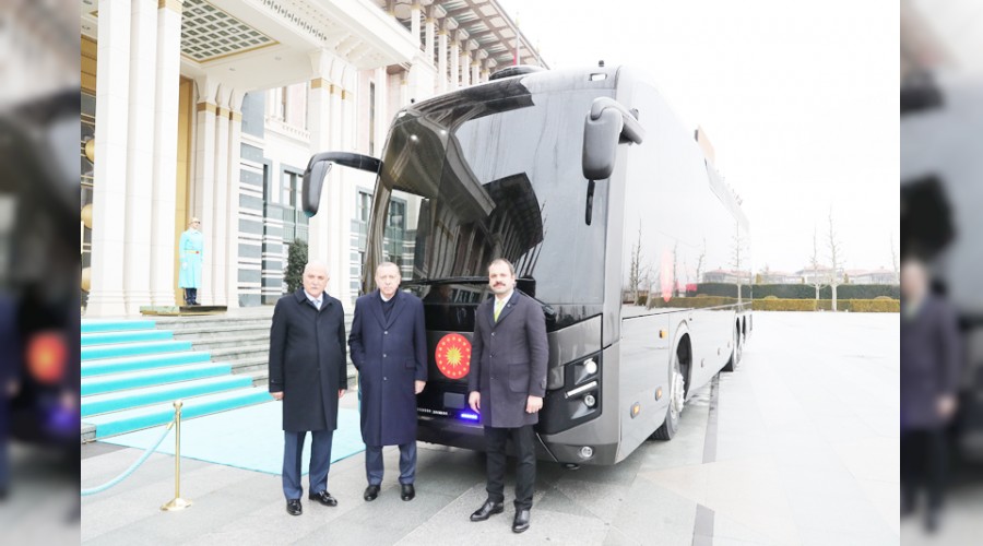 Cumhurbaşkanına özel zırhlı otobüs