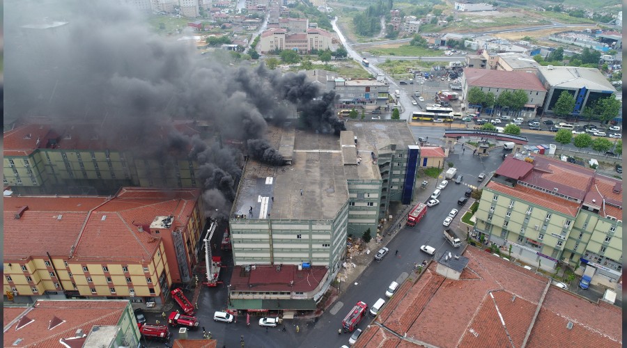 Deri fabrikasnda korkutan yangn 