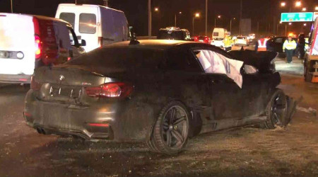 Eyüpsultan TEM Otoyolu'nda zincirleme trafik kazası: 3 yaralı