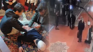 Fatih Camii imamına yönelik bıçaklı saldırı kamerada