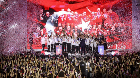 Filenin Sultanları Avrupa şampiyonluğunu kutladı