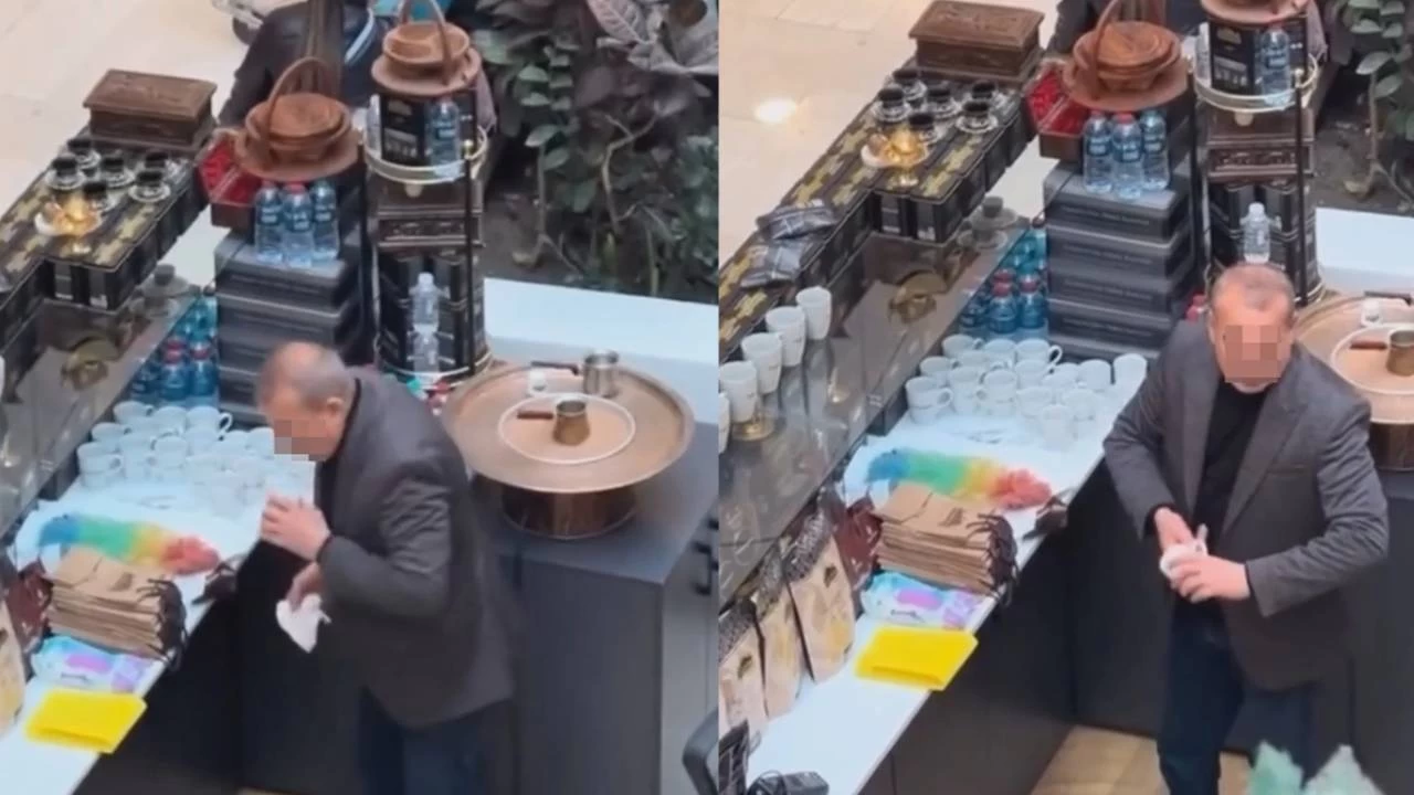 Fincanları tükürükle temizleyen işletmeci serbest bırakıldı