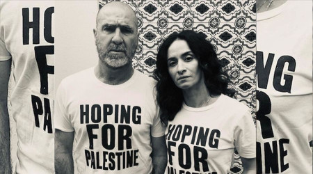 Fransız yıldız Cantona, 'Özgür Filistin' diye haykırdı