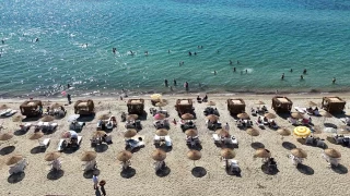 Gurbetçiler, Bulgar ve Yunan tatilciler Saros'ta tatil yapıyor