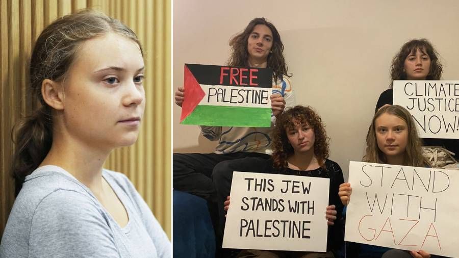 �srail, Gazze'ye destek veren Greta Thunberg'i m�fredattan siliyor
