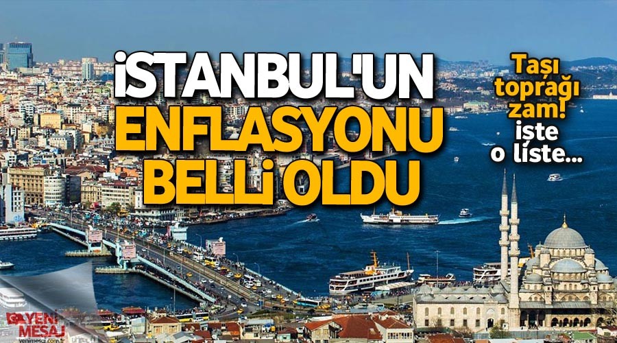 �stanbul'un enflasyonu belli oldu