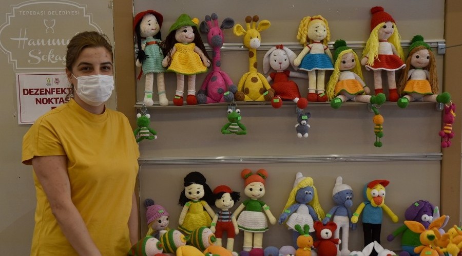 Kadın elemeği ürünler Hanımeli Sokak'ta