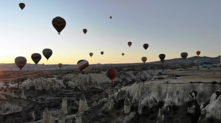 Kapadokya'yı 115 bin turist gökyüzünden izledi