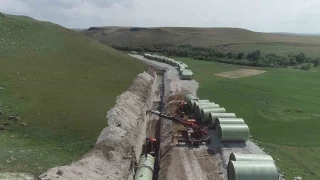 Kars Barajı iletim hattında çalışmalar sürüyor