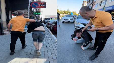 Kızına uyuşturucu madde satan şahsı döverek karakola götürdü