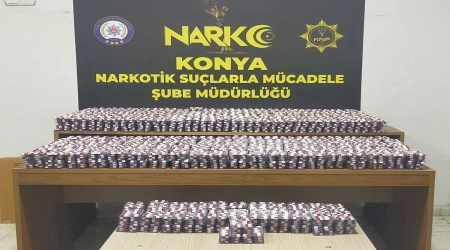 Konya'da 1 buçuk milyon liralık uyuşturucu operasyonu