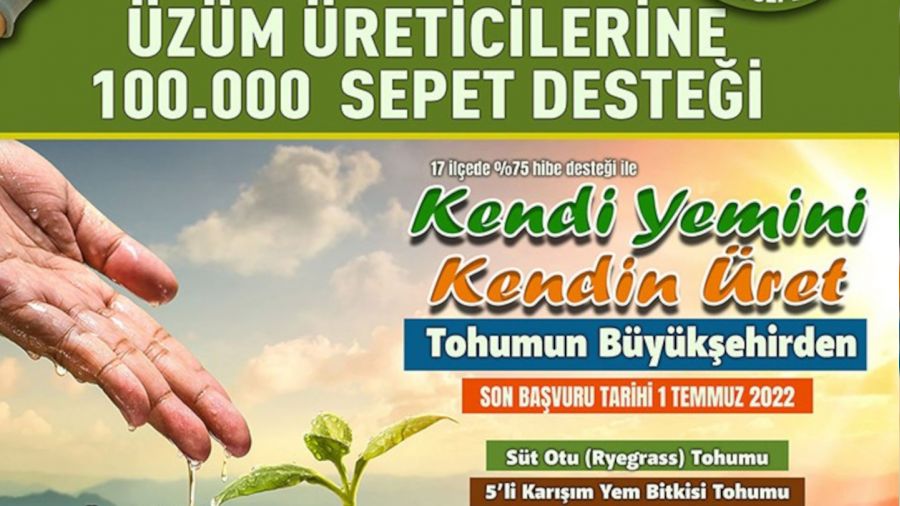 Manisa Büyükşehir'den 'Kendi Yemini Kendi Üret' projesi