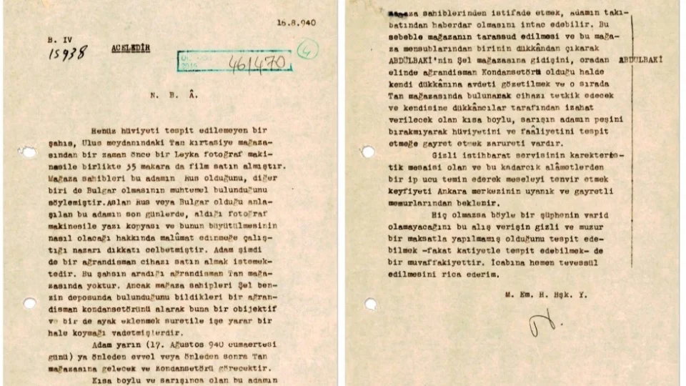 M�T, 1940 tarihli 'acele' ibareli belgeyi payla�t�