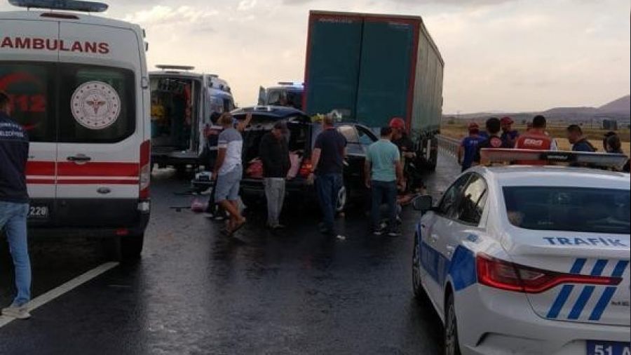 Nevşehir'de dolu yağışı kazaya neden oldu