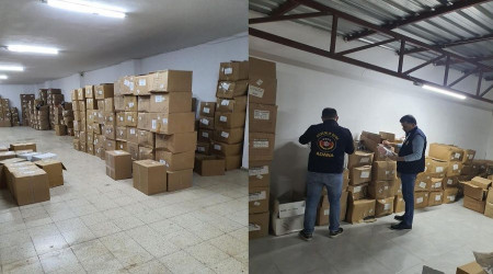 Piyasa değeri 7 milyon lira olan taklit ayakkabı ele geçirildi