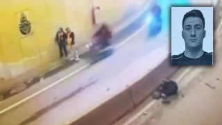 Polis memurunun şehit olduğu kaza kamerada