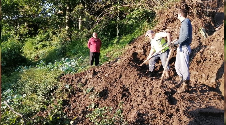Rize'de heyelan korkuttu