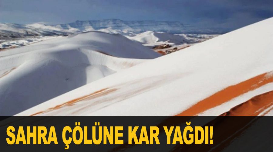 Sahra çölüne kar yağdı