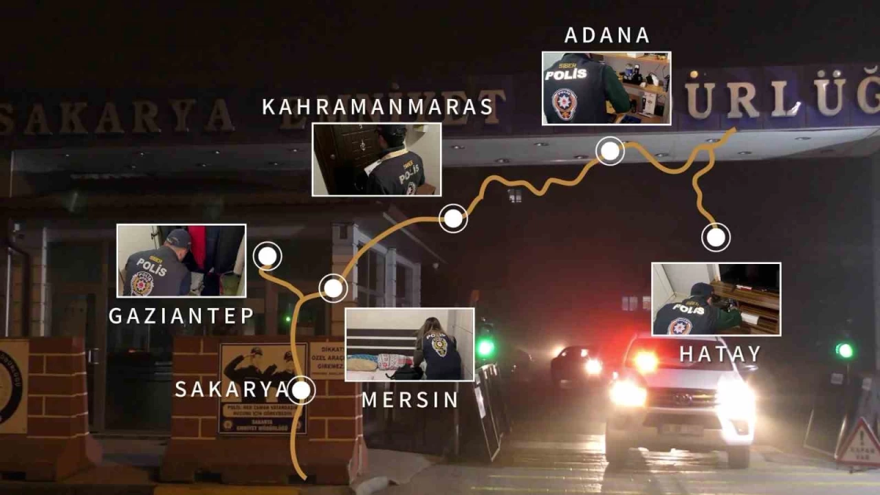 Sakarya merkezli 8 ilde siber dolandrclara operasyon: 14 tutuklama