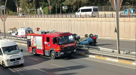 Şanlıurfa'da otomobil takla attı