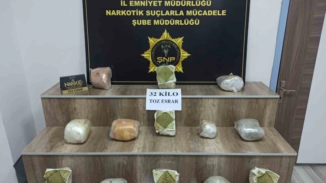 Siverek'te 32 kilo esrar ele geçirildi