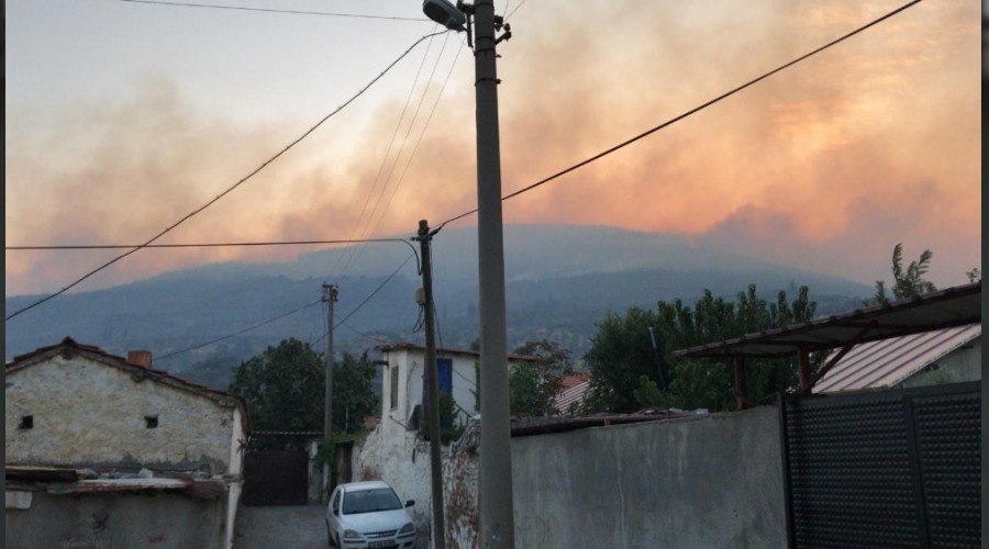 Söke'deki yangında 50 ev tahliye edildi