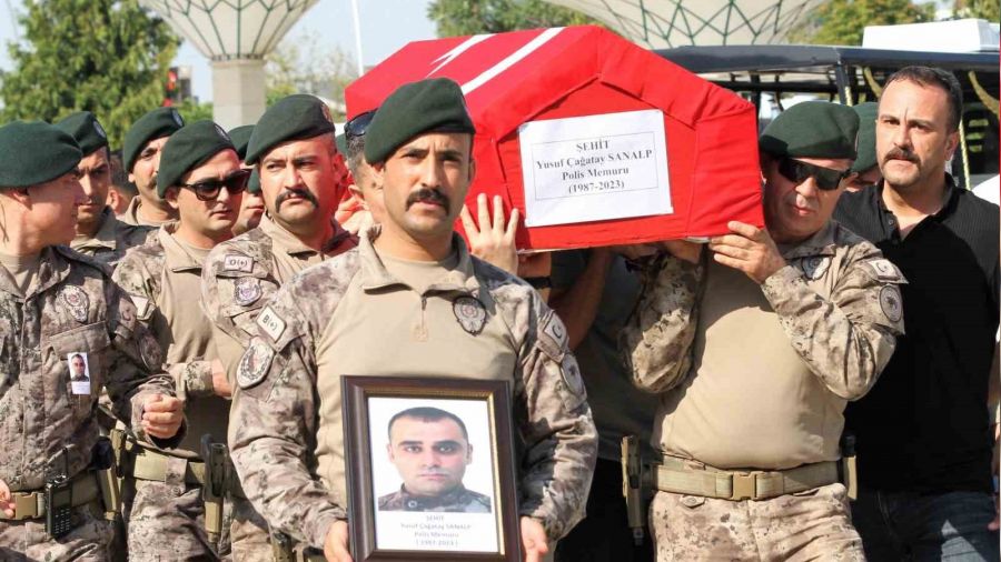 Suriye'de şehit olan polise son görev