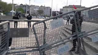 Taksim Meydan ve stiklal Caddesi'ne kan yollarda 1 Mays tedbirleri