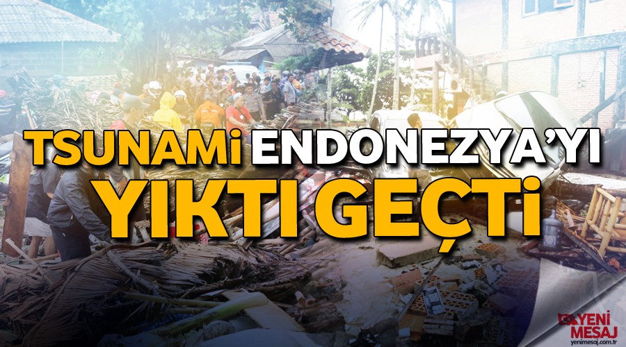 Tsunami Endonezya'yı yıktı geçti