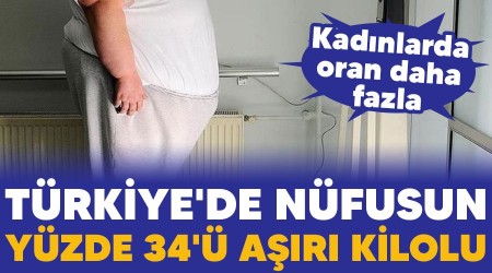 Türkiye'de nüfusun yüzde 34'ü aşırı kilolu, kadınlarda oran daha fazla