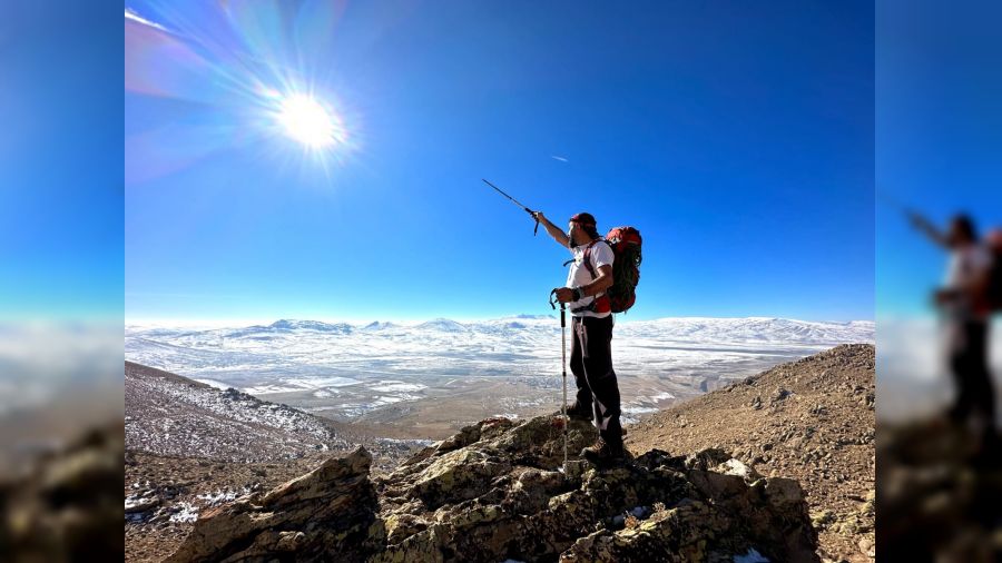 T�rkiye�nin en so�uk il�esindeki da�a kolsuz ti��rtle ��kt�lar