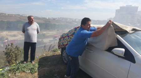 Yangına karşı ilginç yöntem