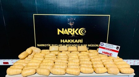 Yüksekova'da 44 kilo eroin ele geçirildi