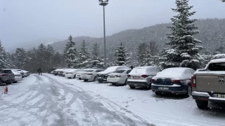 Abant'ta kar kalnl 10 santimetreye ulat