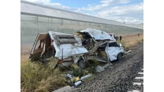 Afyonkarahisar'da tren minibse arpt: 1 yaral