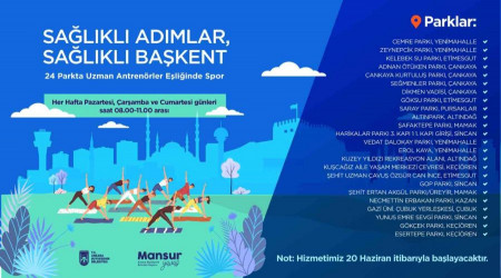 Ankara'da parklarda ücretsiz spor etkinliği başlıyor