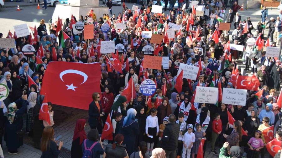Artvinli kadınlar İsrail'in zulmüne sessiz kalmadı