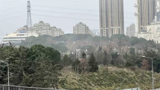 Ataşehir'de kar yağışı başladı