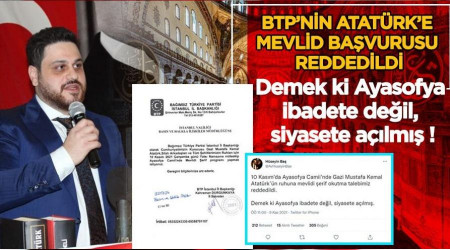 Ayasofyada Atatrk'e Mevlid'e Valilikten ret