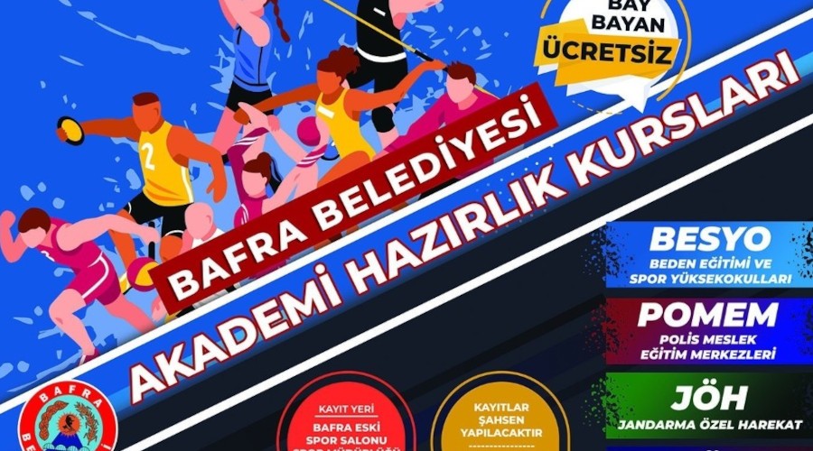 Bafra Belediyesi'nden ücretsiz akademi hazırlık kursları