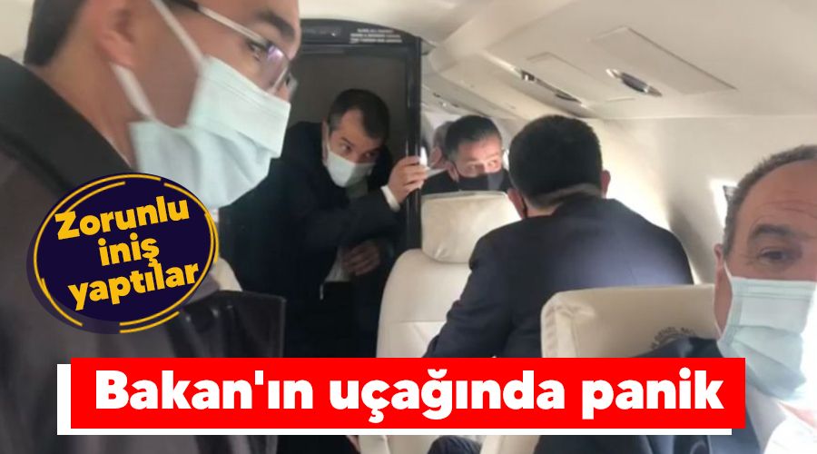 Bakan'�n u�a��nda panik, zorunlu ini� yapt�lar