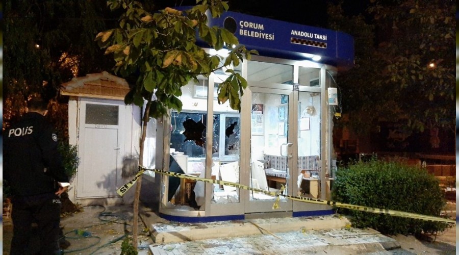 Beyzbol sopasıyla taksi durağına saldırdılar