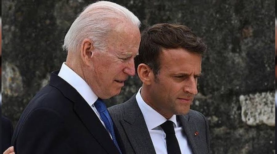 Biden ile Macron, Roma'da bir araya geldi