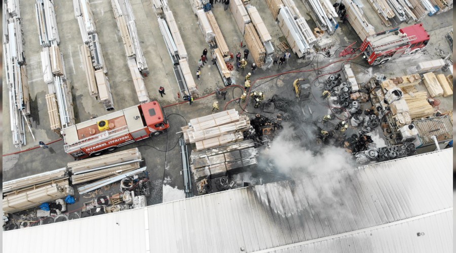 �atalca�da fabrika yang�n� korkuttu